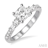 3/8 Ctw Diamond Semi-mount Engagement Ring in 14K White Gold