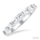 1 ctw East-West Emerald Cut Diamond Fashion Ring in 14K White Gold