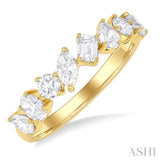 1 1/10 ctw Mixed Shape Diamond Fashion Ring in 14K Yellow Gold