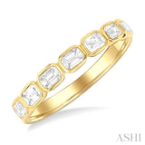 5/8 ctw East-West Emerald Cut Diamond Fashion Band in 14K Yellow Gold
