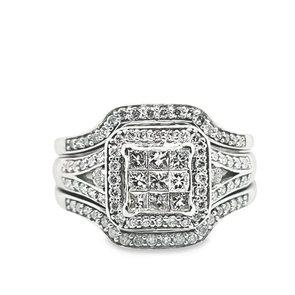 Lady's 14K White Gold Invisible Set