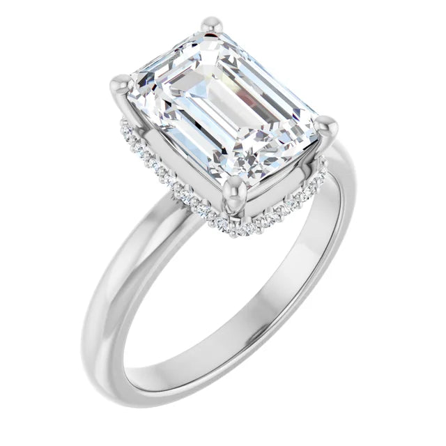 3.51ctw Radiant Cut Lab Grown Diamond Solitaire Engagement Ring Platinum, D, VS1 | IGI Certified