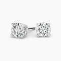3/4 ctw Round Lab Grown Diamond Stud Earrings 14K White Gold, E, VS1