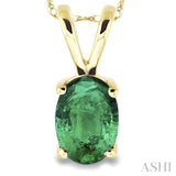 Oval Shape Gemstone Solitaire Pendant