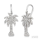Palm Tree Diamond Fashion Earrings