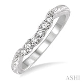 1/5 Ctw Round Cut Diamond Wedding Band in 14K White Gold