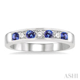 Gemstone & Diamond Wedding Band