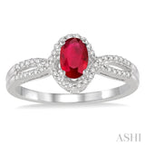 Oval Shape Gemstone & Diamond Ring