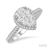 Pear Shape Lovebright Essential Diamond Engagement Ring