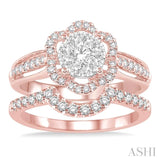 Flower Lovebright Diamond Wedding Set