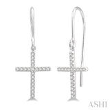 Cross Petite Diamond Earrings