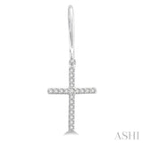 Cross Petite Diamond Earrings