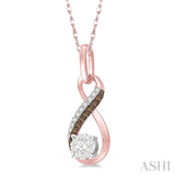 Infinity Lovebright Champagne Diamond Pendant