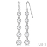 Rose Cut Diamond Long Earrings