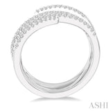 Spiral Diamond Fashion Open Ring