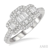 Past Present & Future Fusion Diamond Engagement Ring