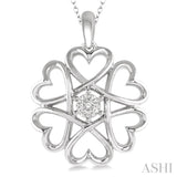 Silver Heart Shape Diamond Fashion Pendant