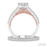 Oval Shape Lovebright Diamond Wedding Set