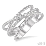 Criss Cross Diamond Fashion Ring