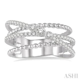 Criss Cross Diamond Fashion Ring