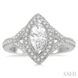 Marquise Shape Diamond Engagement Ring