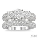 Past Present & Future Lovebright Diamond Wedding Set