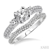 Past Present & Future Diamond Wedding Set