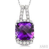 Gemstone & Diamond Pendant