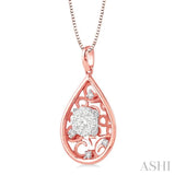 Pear Shape Lovebright Diamond Pendant