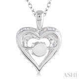 Silver Heart Shape Emotion Diamond Fashion Pendant