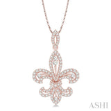 Fleur De Lis Diamond Pendant