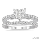 Heart Shape Lovebright Diamond Wedding Set