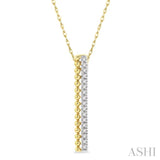 Vertical Bar Diamond Pendant