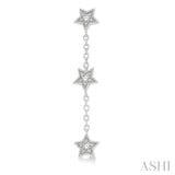 Star Diamond Station Long Earrings