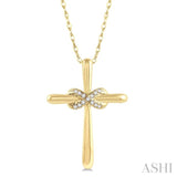 Infinity Cross Petite Diamond Pendant