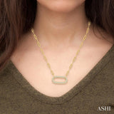 Paper Clip Diamond Fashion Necklace