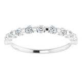 14K White 1/2 CTW Natural Diamond Anniversary Band