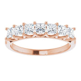 14K Rose 9/10 CTW Natural Diamond Anniversary Band