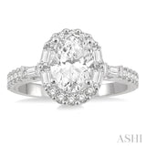 Oval Shape Semi-Mount Diamond Engagement Ring