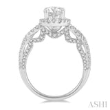 Oval Shape Semi-Mount Diamond Engagement Ring