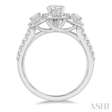 Past Present & Future Semi-Mount Diamond Engagement Ring