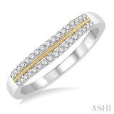 Two Row Diamond Wedding Band