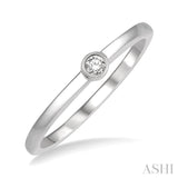 Stackable Bezel Set Petite Diamond Fashion Ring