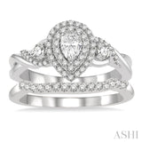 Pear Shape Diamond Wedding Set