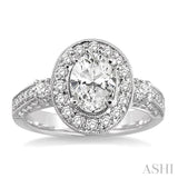 Oval Shape Semi-Mount Diamond Engagement Ring