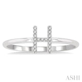 'H' Initial Diamond Ring