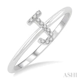 'J' Initial Diamond Ring