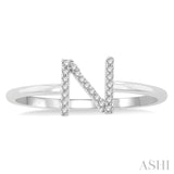 'N' Initial Diamond Ring