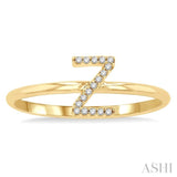 'Z' Initial Diamond Ring