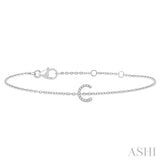 C' Initial Diamond Bracelet